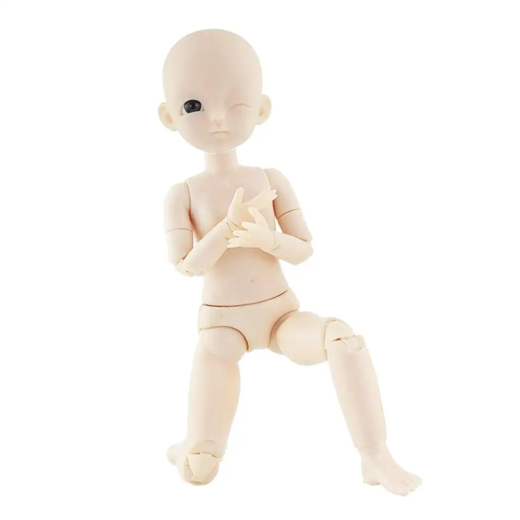 1/6 BJD Ball Jointed Wink Girl Doll Body/Head Parts DIY Makeup Accessory