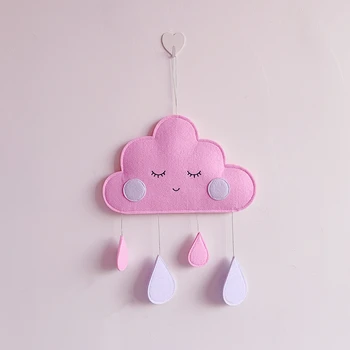 

INS Baby Room Decor Clouds Hanging Ornaments Babykamer Decoratie Crib Bed Bell Baby Decoration Room DIY Water Droplets