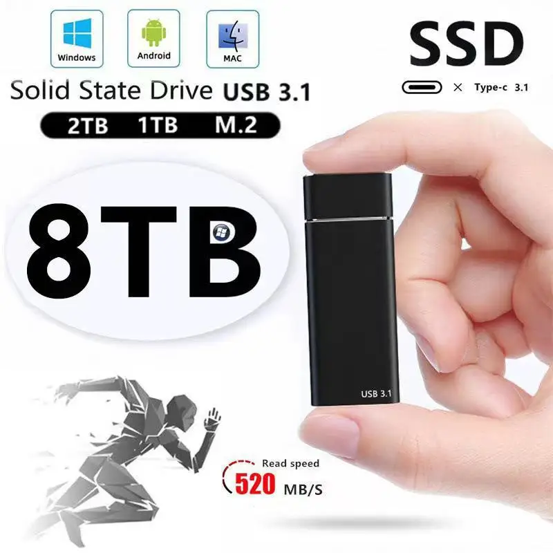Tanio SSD hd 8TB 8TB przenośny dysk twardy typ C
