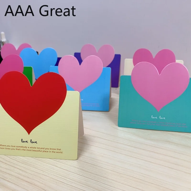  100Pcs/Lot Wedding Decoration Cards Gifts Cards Invitation Card Postcards Love Fold Birthday Party  - 4.00051E+12