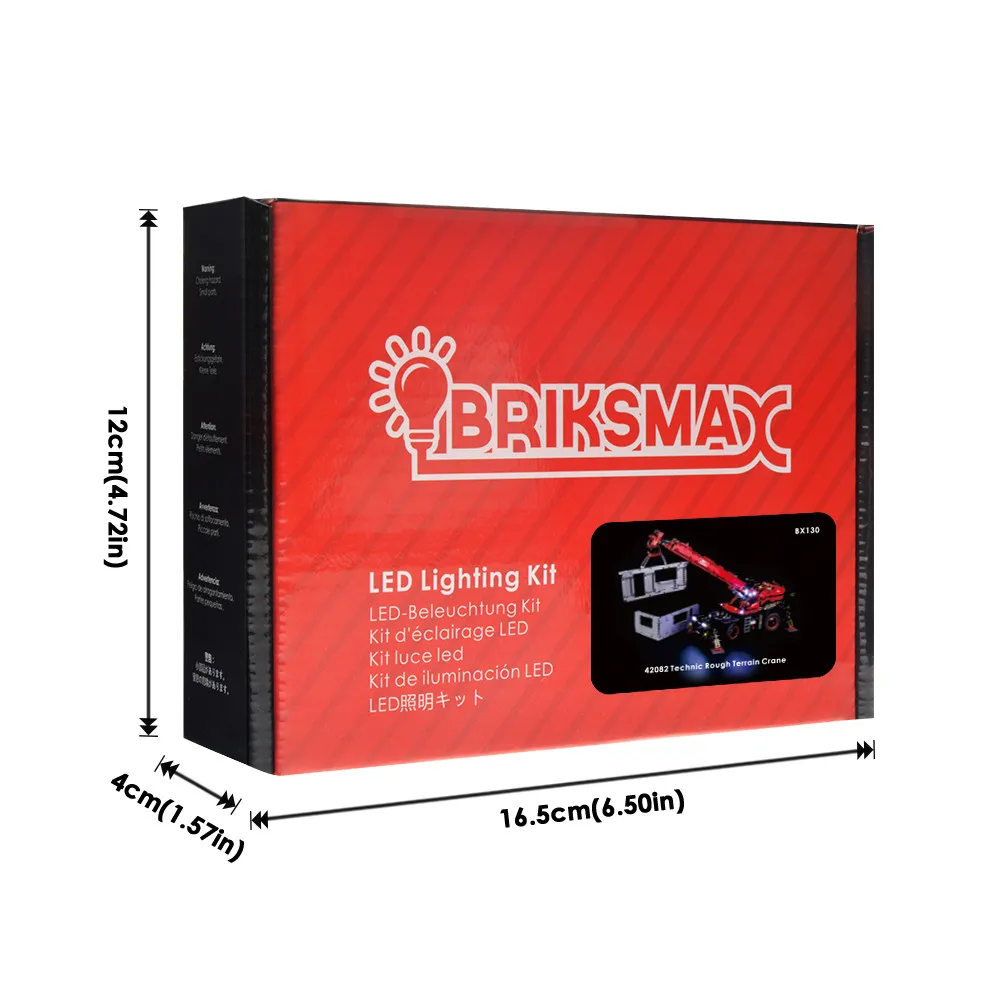 BriksMax Led Light Up Kit для серии Technic вездеходный кран строительные блоки совместимы с 42082(не включает модель - Цвет: Briksmax Light Set