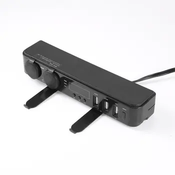 

Universal Car Back Seat Headrest Mount 3 Port 5V 3A USB Charger + 2x 12v Cigarette Lighter + Time Volt Temp LED Display