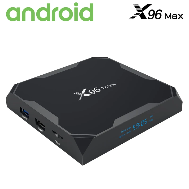 ТВ приставка X96 Max на Android 8 1 четырехъядерный процессор H265 STB Amlogic S905X2 DDR4 4 Гб 32 ГБ 2 16