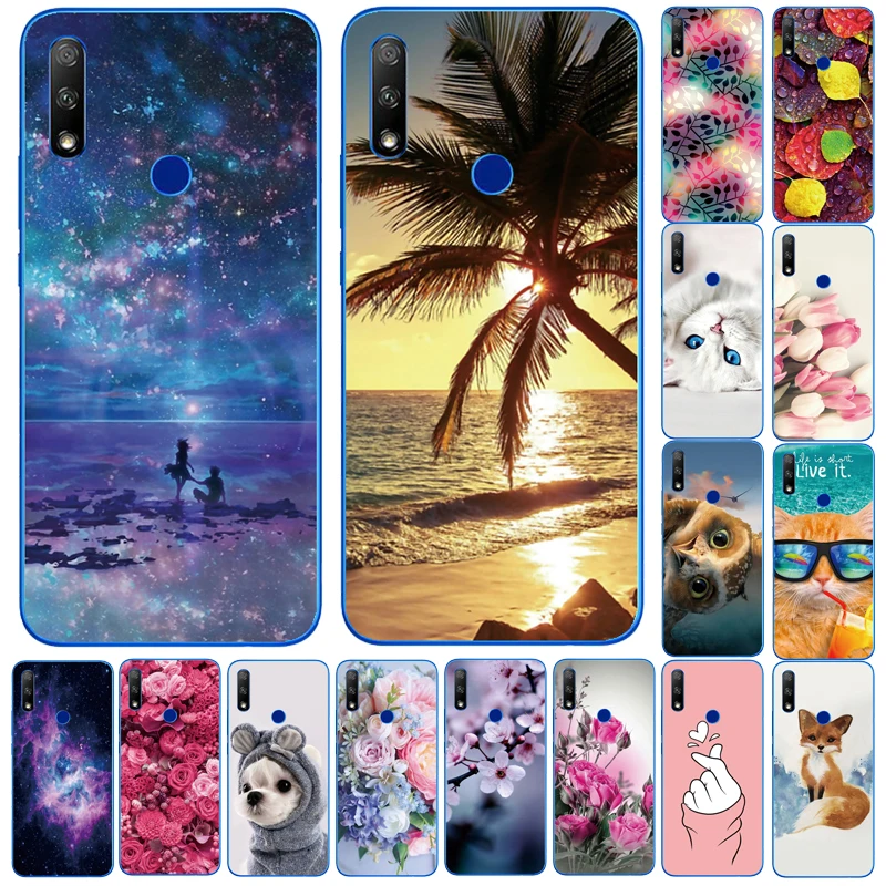 Силиконовый чехол для huawei honor 9x из мягкого ТПУ задняя крышка Премиум с отверстием