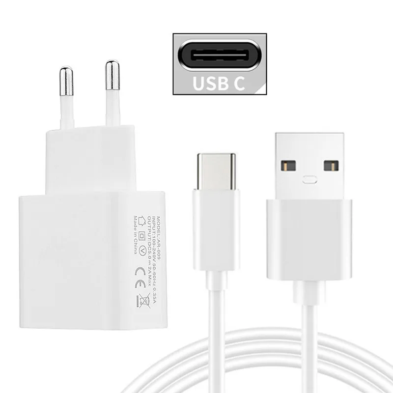 Зарядное устройство USB 5 В 2 А настенный адаптер и зарядный кабель Type-C Micro для