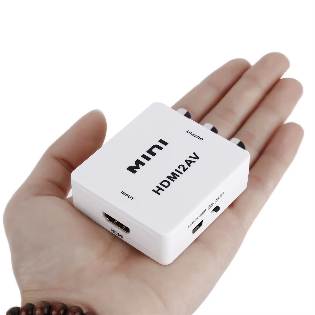 Мини HDMI К AV/CVBS L/R видео адаптер HDMI2AV NTSC PAL выход 1080P
