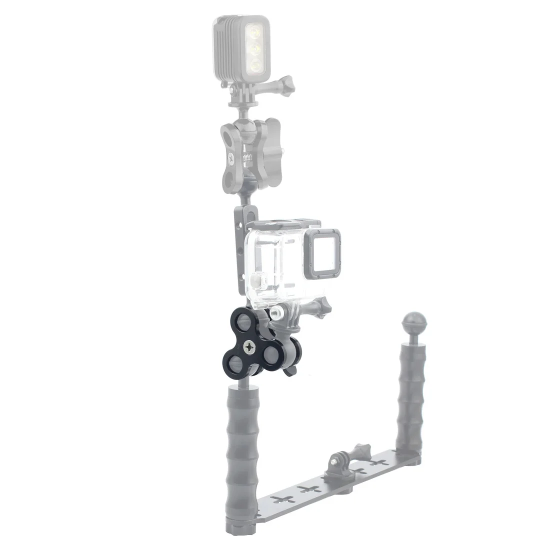 BGNing Aluminum Ball Joint Arms 3 Section Clamp Fill Light Lamp Holder For Diving Underwater Photography | Электроника