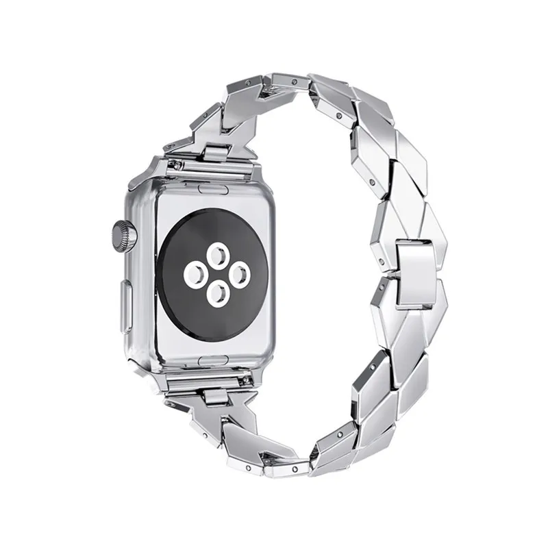 Ремешок из нержавеющей стали для Apple Watch band 42 мм/38 мм iwatch 4/3 band 44 мм 38 мм металлический браслет ремень ремешок для часов аксессуары для часов