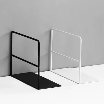 

2pcs/set Ins Metal Hollow Book Stand Library Bookends Supports Office School Supplies Document Holder Shelf Home Office Supplies