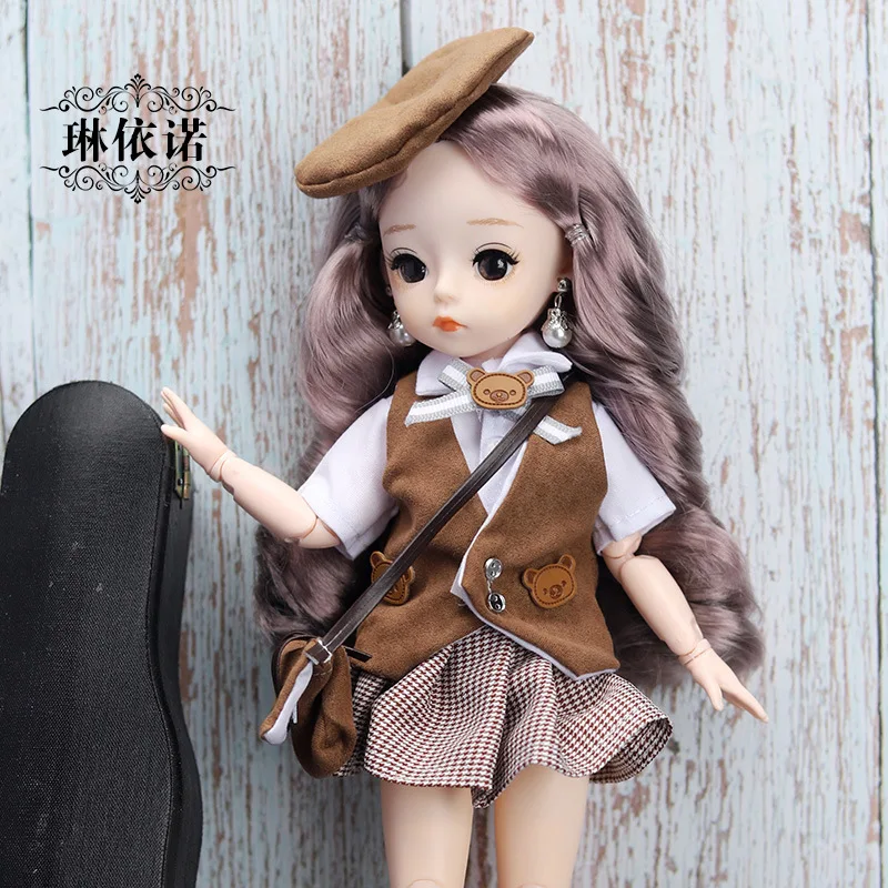 BJD 1/6 Doll Set 28cm Heigh Dress Up Girl Toy Doll Clothes Set Doll Casual Set Diy Toys for Children 10