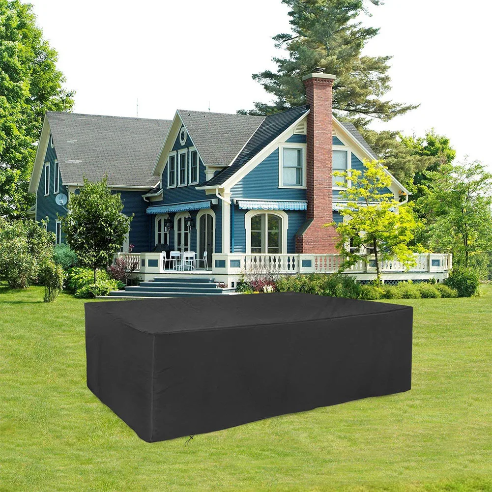 Cabinet Outdoor Garden Polyester Dustproof Furniture Cover Foldable Rectangular Waterproof Patio UV Protection Rain Snow Durable