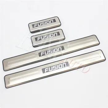 

Stainless Steel Led Door Sill Scuff Plate Guard Protector Trim For Ford Fusion 2013-2019