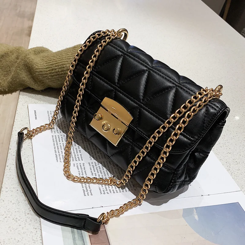 

Female Crossbody Bag For Women 2019 Quality PU Leather Luxury Handbags Designer Sac A Main Ladies Chain Shoulder Messenger Bag
