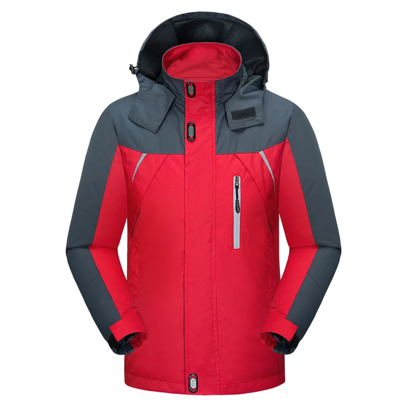 Уличная мужская толстовка с капюшоном, водонепроницаемая ветрозащитная куртка, пальто для походов, осенняя Лыжная Спортивная одежда для улицы, для горных лыж, мужская верхняя одежда, GA483 - Цвет: Red