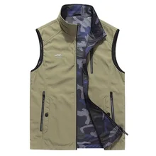 9933#018 жилет Для мужчин сезон: весна–лето рыболовный жилет фон с изображением природы для жилет режиссера er МИАН цюань модное пальто