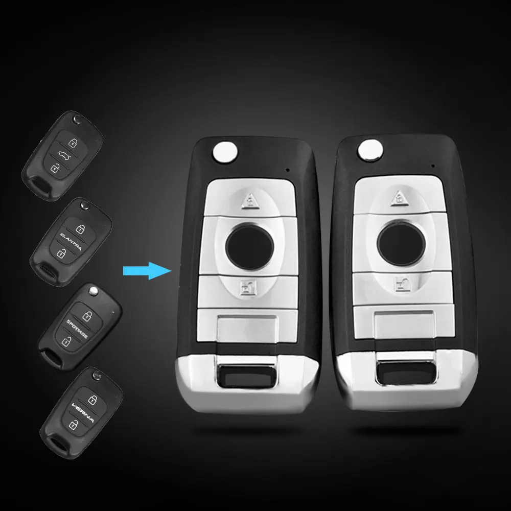 Okeytech модифицированный откидной Складной Дистанционный автоматический ключ для Kia Rio Picanto Ceed Cerato Sportage K2 K5 замена 3 кнопки