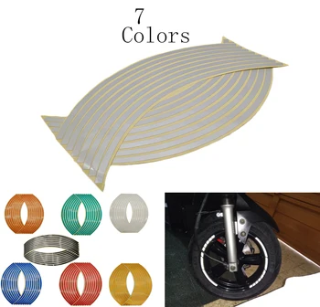 

16Pcs Universal Waterproof Motorcycle Wheel Rim Reflective Stickers Moto Auto Decal For Yamaha YZF R120 R1 R3 R25 R6 600R MT07