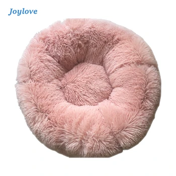 

Round Dog Bed Washable long plush Kennel Cats House Super Soft Cotton Mats Sofa For Dog cushion