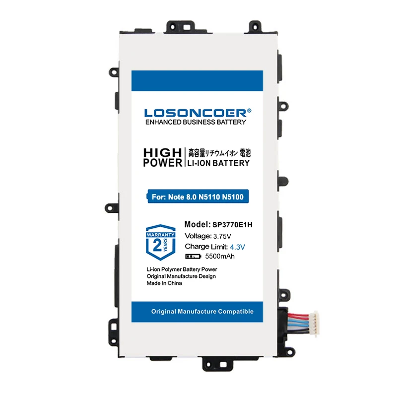 LOSONCOER 5500 мА/ч, SP3770E1H Батарея для samsung N5100 N5120 Galaxy Note 8,0 N5110 GT-N5100 GT-N5110 Батарея+ Бесплатные инструменты