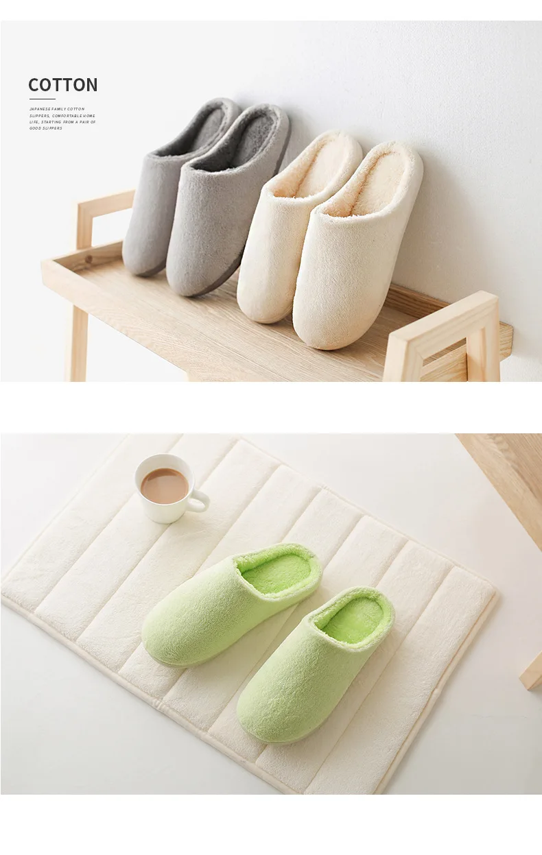 Ofoot Pantoufles ďintérieur Confortables En Coton Bio Pour Hommes