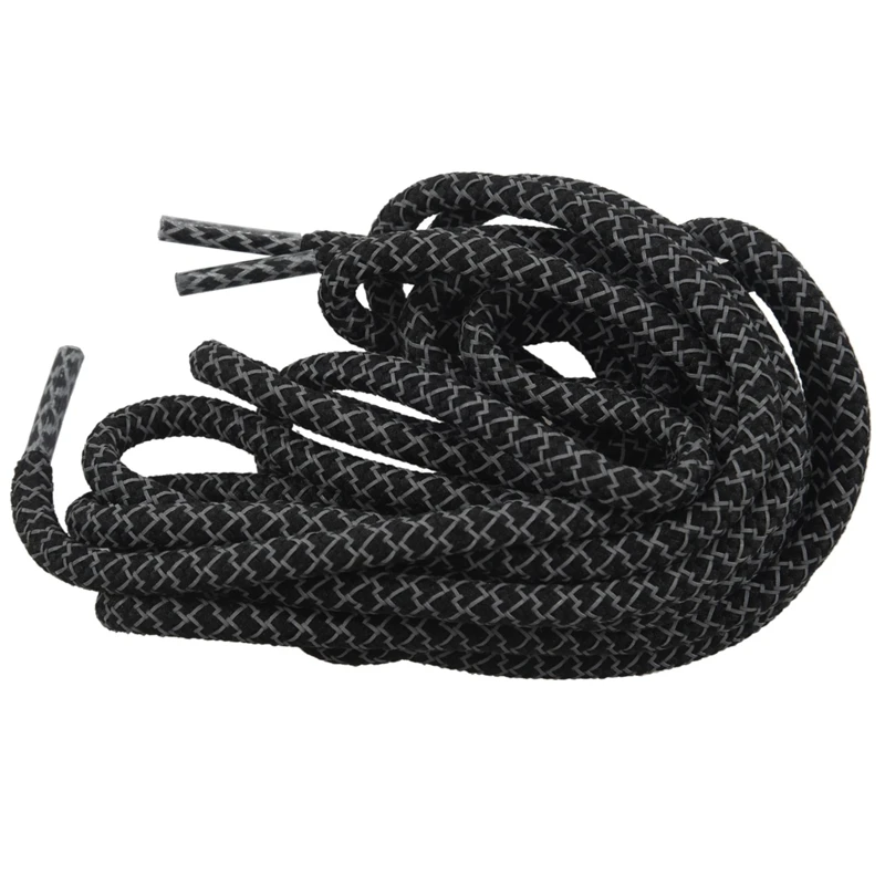 

120cm laces round bottom safety laces shoe tapes laces reflective Color: black