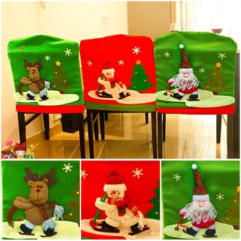 

Cute Christmas Elements Chair Covers Reusable Xmas Party Dinner Chairs Home Decoration Best Price