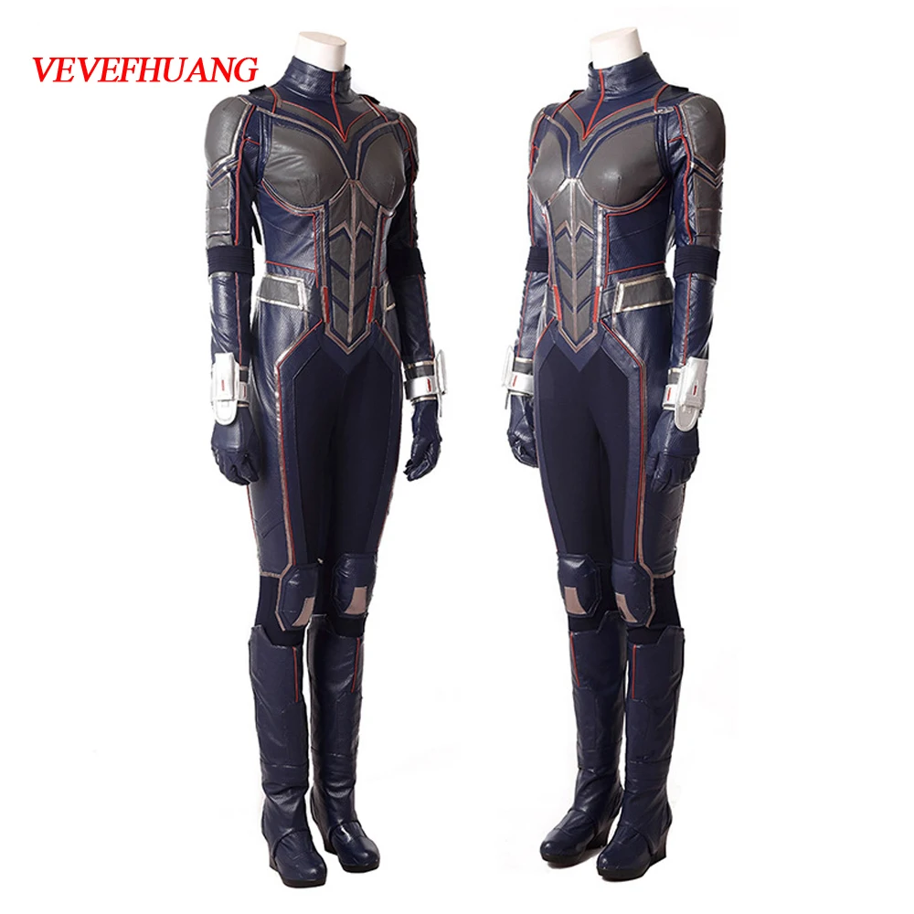 

VEVEFHUANG Movie Ant-Man and the Wasp Cosplay Costume for Halloween party Costumes Superhero Ant-man 2 the Wasp costume jumpsuit