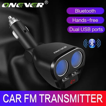

Onever 5V/3.4 A 120W Car Cigarette Lighter Socket Splitter Hub Power Adapter with Dual USB Charger Car Kits DVR GPS MP3 12V-24V