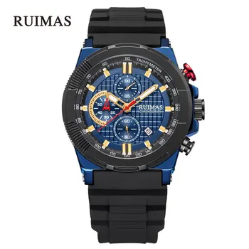 

RUIMAS Men Quartz Watch Chronograph Army Military Top Luxury Brand Waterproof WristWatch Mens Watches Clock Relogio Masculino