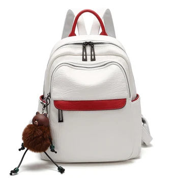 

Backpack Women Fashion Soft Leather Female Bagpack Small Travel Back Pack School Bags for Teenage Girls
