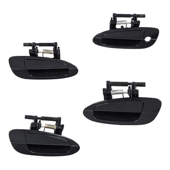 

4Pcs Car Outside Door Handle Smooth Black 69230-02030 69220-02040 for Nissan Altima 2002-2006 (Front+Rear)