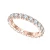 RICA FELIZ 925 Sterling Silver 18K Gold-filled Gemstone Eternity Band Ring For Women Wedding Fine Jewelry 12