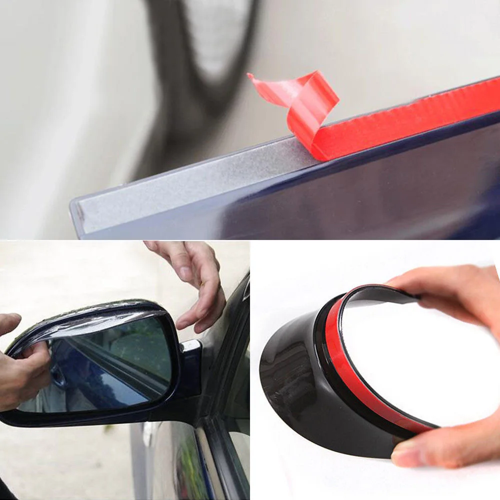

1 Pair Universal Rain Deflector Blades Car Mirror Shade Back Eyebrow Cover Flaps