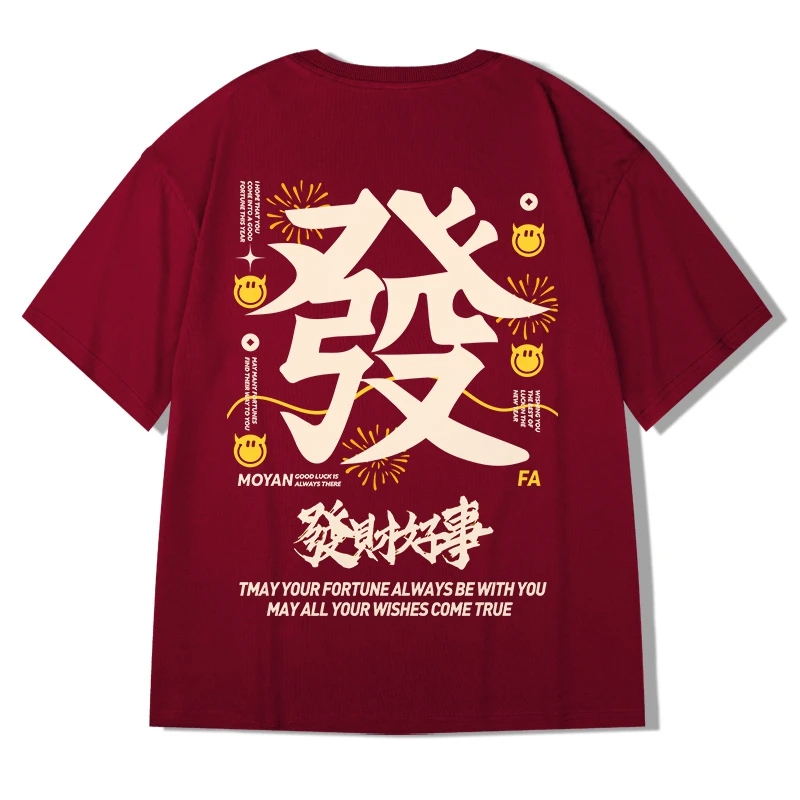 harajuku casual, camiseta de algodão, de manga