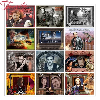 

Johnny Hallyday 5d Diamond Painting Cross Stitch Diamond Embroidery Picture Landscape Wall Sticker square&Round Diamond Mosaic