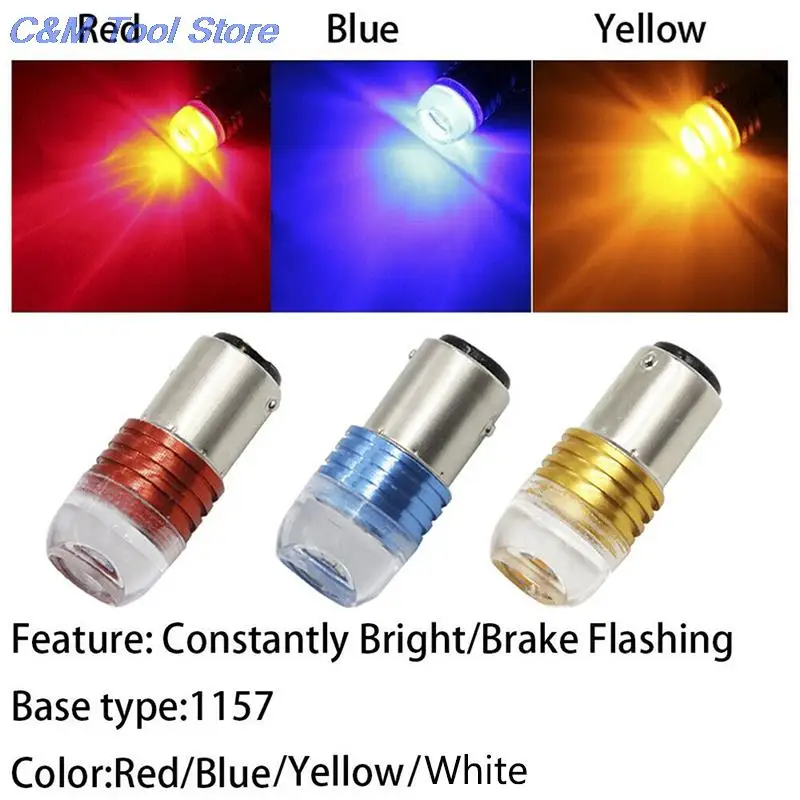 2pcs brake blink light Lamp Bulb DC12 red white Auto Tail Stop Light auto 1157 led BAY15D P21/5W t20 7443 strobe flash | Автомобили и