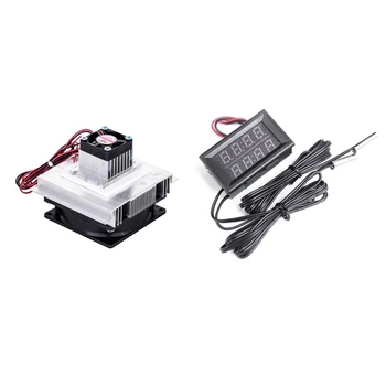 

TEC-12706 Thermoelectric Peltier Refrigeration Cooling System Kit Cooler Fan DIY & Dual Red LED Digital Display Thermometer Wate