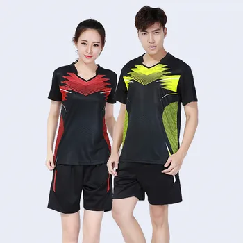 

Adsmoney Men Women Polyester Badminton Team Clothes Badminton Sets Sports Table Teenis Clothes Badminton Shirt Shorts Suits