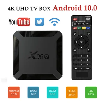 

X96Q Android 10 Quad Core Set Top Box Allwinner H313 Media Player Network Smart Video TV Receiver Android 10 Set Top Box Media
