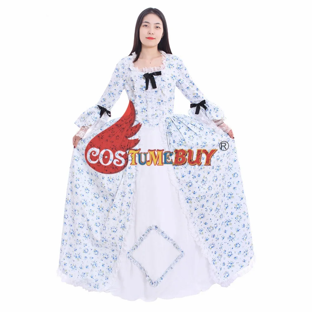 Costumebuy викторианская Мария Антуанетта рококо готическое бальное платье для девочек Антуанетта барокко Маскарад женское Цветочное платье на заказ