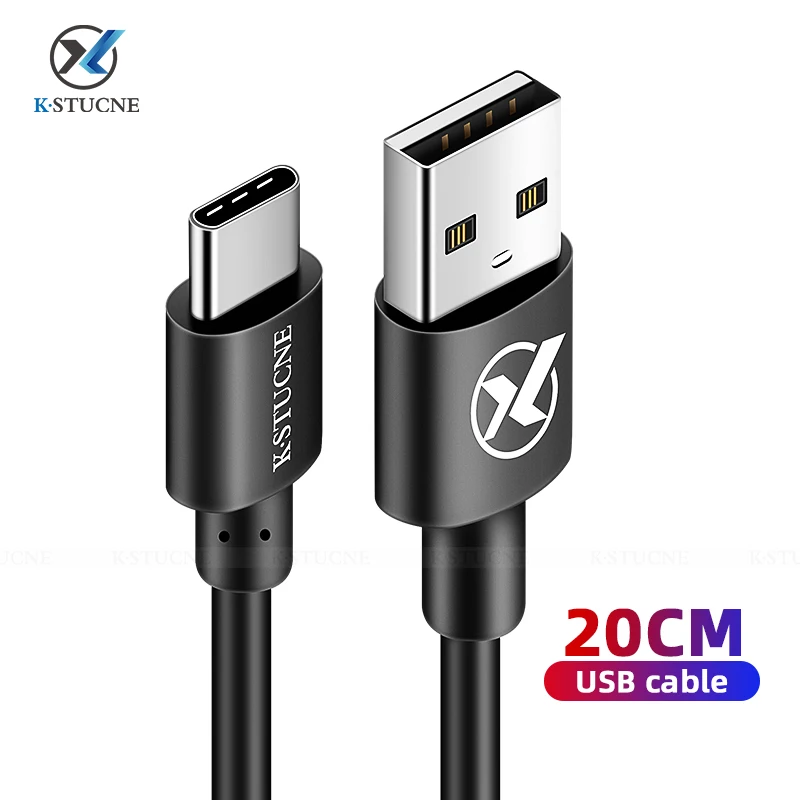 Кабель USB Type C 20 см для Samsung Galaxy S9 S8 Plus кабель быстрой зарядки Huawei P10 P20 Pro стандартный