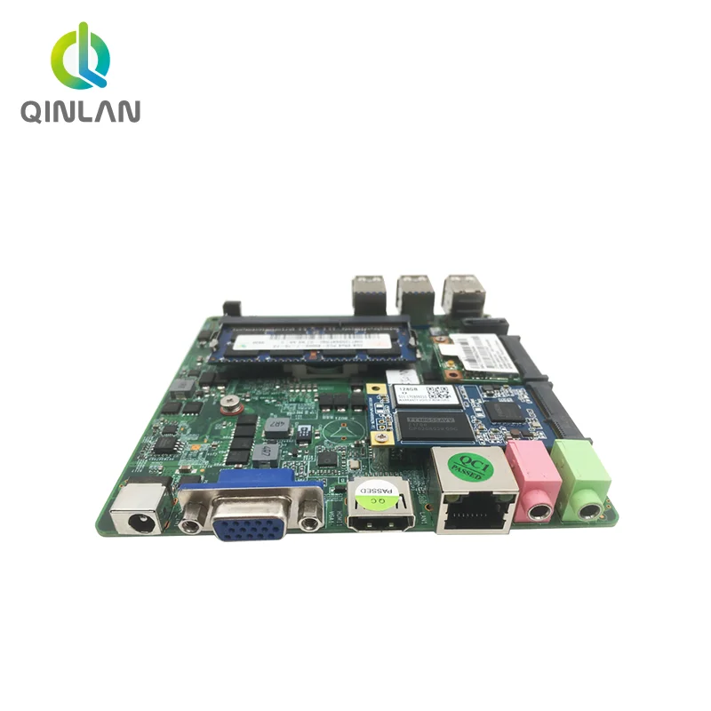 QINLAN безвентиляторная маленькая башня I3 4020Y I5 4200Y I5 4300Y 12*12 MINI ITX материнская плата Micro PC Windows 10 Linux HDMI VGA LAN