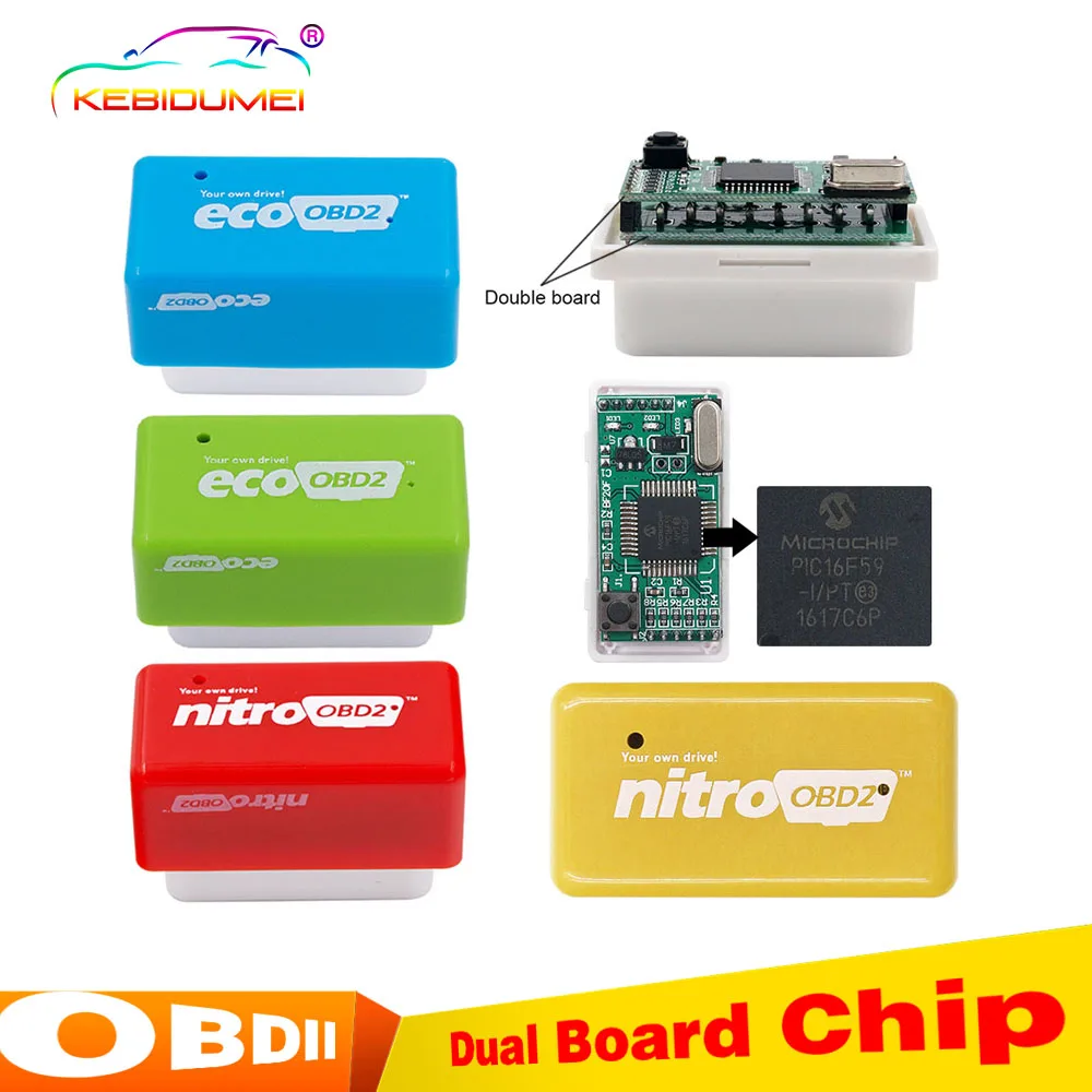 Eredeti Full Chips Eco Nitro Ecoobd2 Nitro 15% Üzemanyag Move Több Power Chip Tuning Box Nitro Obd2 Eco Obd2 Az Autó Plug & Illesztőprogramhoz