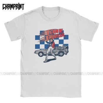 

Men T-Shirts Time Traveler Back To The Future Cotton Tee Short Sleeve Doc Brown Sci Fi BTTF Science Fiction Delorean T Shirt