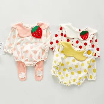 

Spring Autumn Baby Girl Rompers Baby Girl Long Sleeves Cute Fruit Printing Rompers Baby Girl Bodysuit Newborn Rompers Clothes