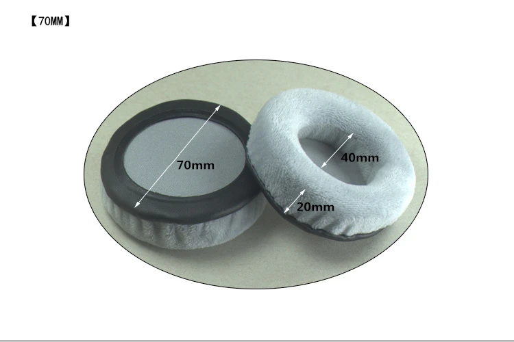 General Grey Velvet Foam Ear Pads Cushions 60 65 70 75 80 85 90 95 100 105 110 115 120MM for SONY for Sennheiser Headphones (9)