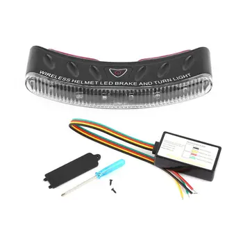 

Set Helmet Brake Light Accessories Black ABS DC 12V Turn Signal Indicator
