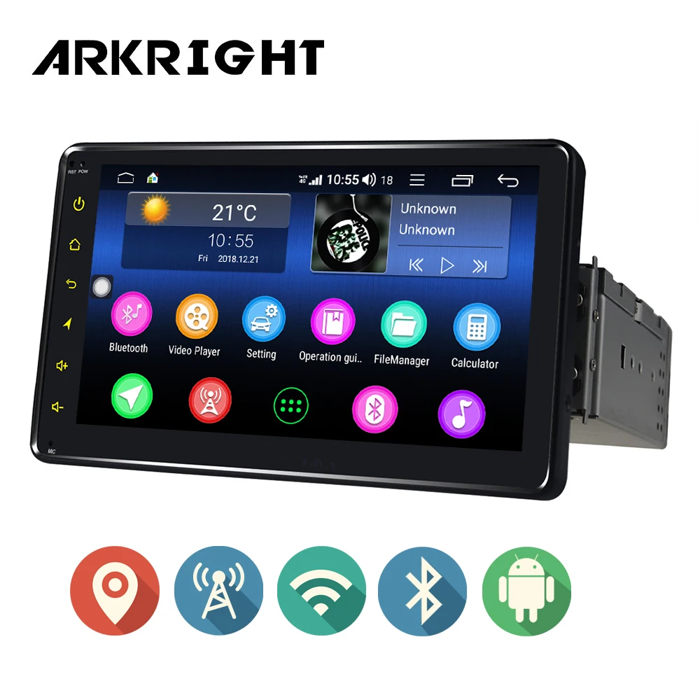 ARKRIGHT " 1din Автомагнитола Android автомобильный мультимедийный плеер/аудио стерео gps Navis/Wifi/Mirror Link/Bluetooth