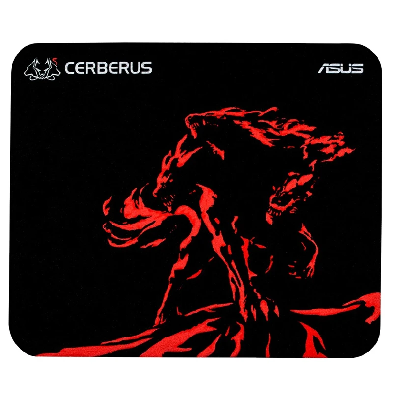 Коврик для мыши ASUS Cerberus mini, резиновая основа, тканевая поверхность, 250 x 210 x 2 мм, цвет: черный/красный