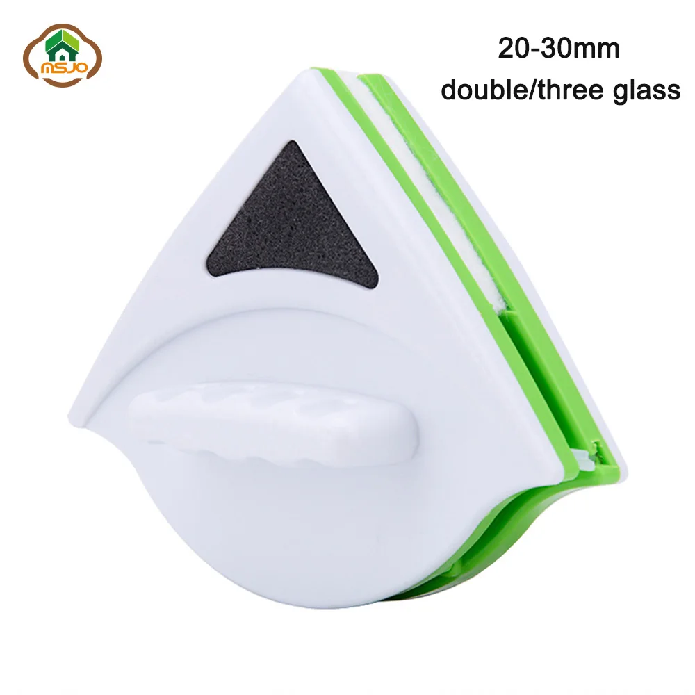 

MSJO Magnetic Window Washing Brush High-rise Build Home Window Wiper Glass Cleaner 20-30MM Double Three Layer Hollow Clean Tool
